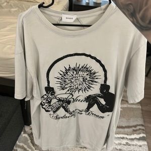 rhude designer t shirt white sized large new